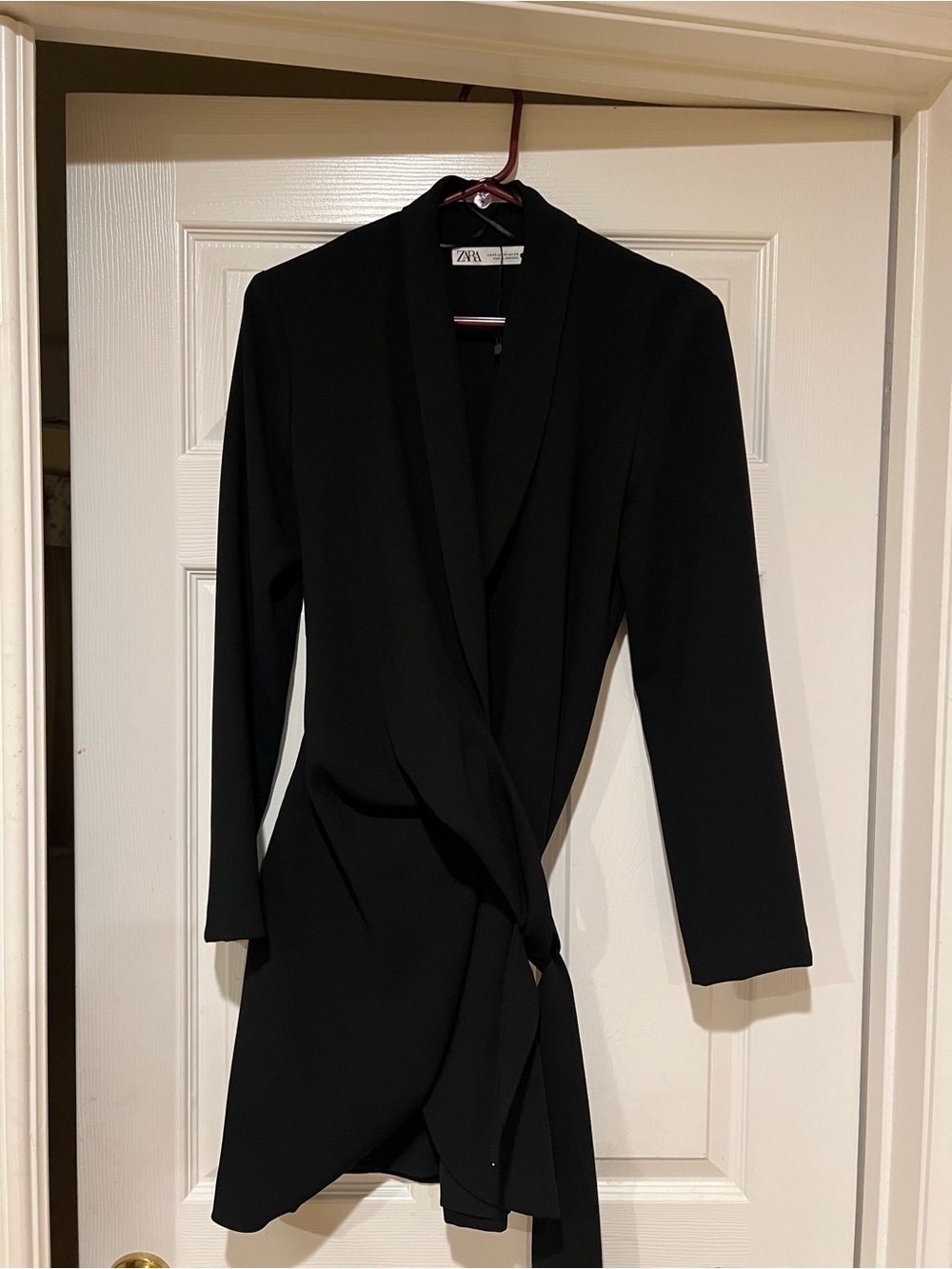Zara Black Wrap Blazer Top / Dress NWT